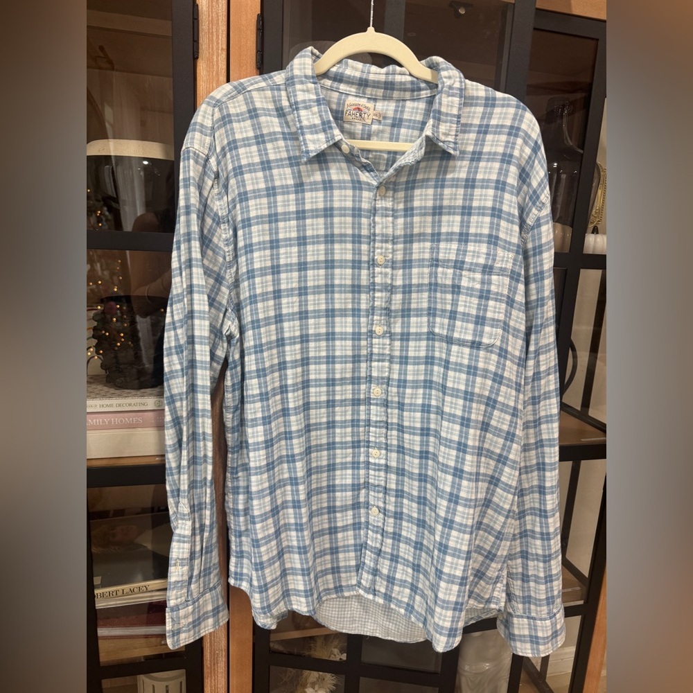 Faherty Movement Shirt button down long sleeve wi… - image 5